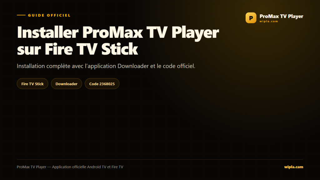 ProMax TV Player sur Fire TV Stick